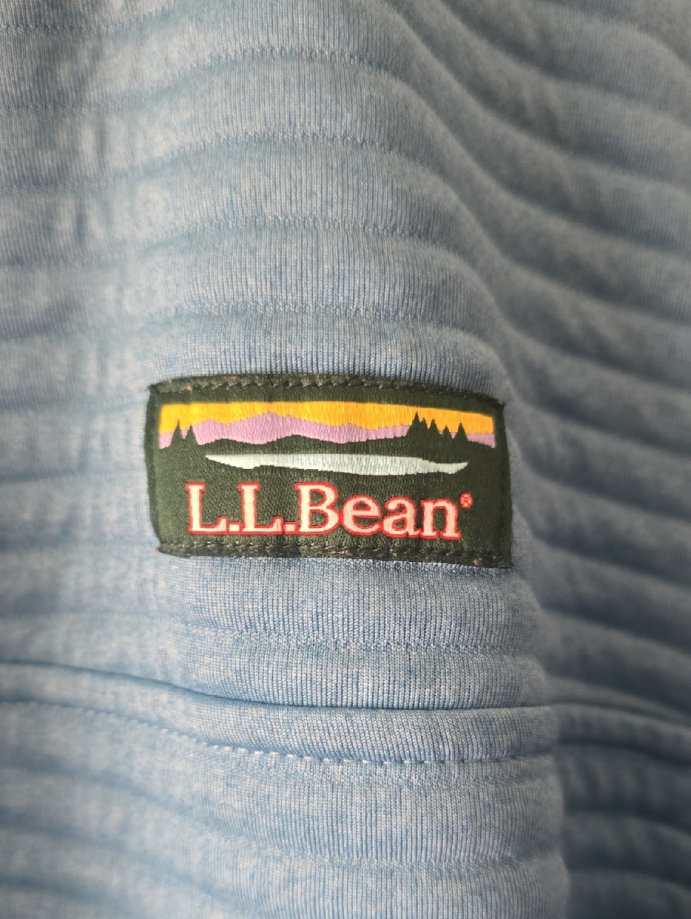 L.L.Bean Airlight Knit Pullover Blue - Picture 3 of 6